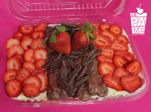 Pavê de Morango com Chocolate
